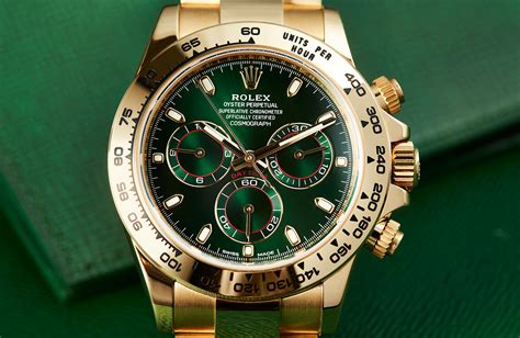 rolex datytona gold green face|rolex daytona green dial price.